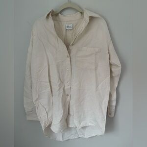 Men's Cream Button Down Shirt